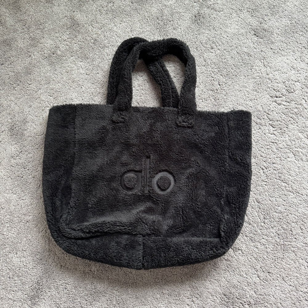 ALO Yoga Black Fleece Tote